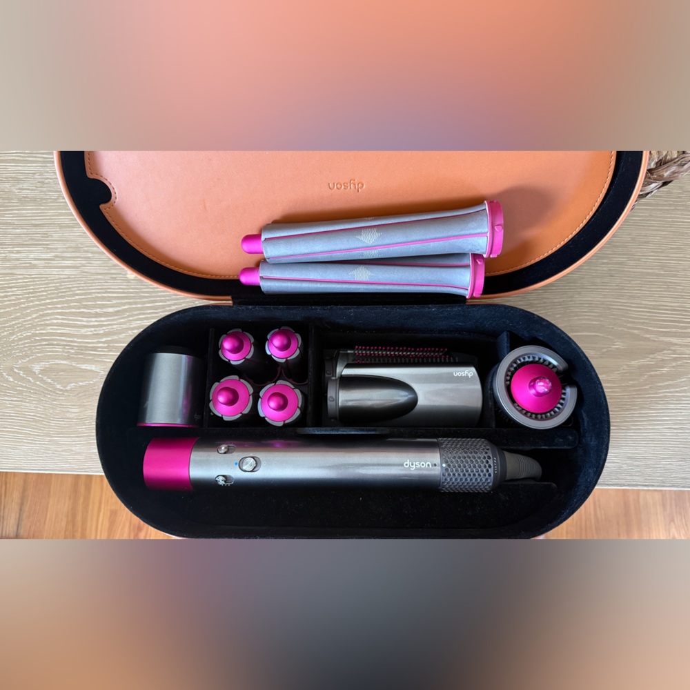 Dyson Airwrap Set with Pink and Silver Accents